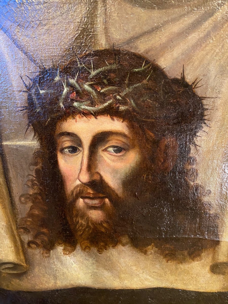 La Face Du Christ Sur Le Voile De Sainte Véronique, Début Du XVIII Eme Siècle -photo-4