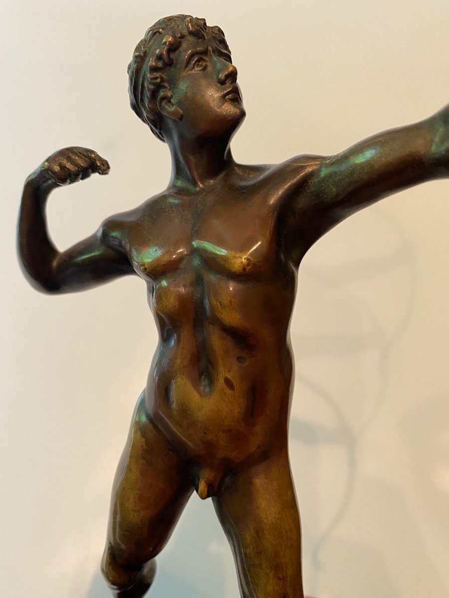 L’archer, Bronze 1900 Par Ludwig Graefner-photo-4