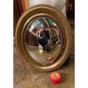 Large Oval Witch Mirror Late 19th Century