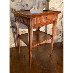 Louis XVI Period Living Room Table With Two Tops In Walnut