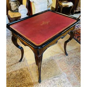 Mahogany Cabaret Game Table With Jarret Legs, Attributed To Mailfert