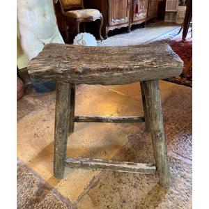Tabouret d’atelier brut fin du XIX eme siècle 