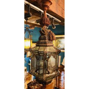 Large Arab-andalusian Vestibule Lantern, Moorish Style, Early 20th Century