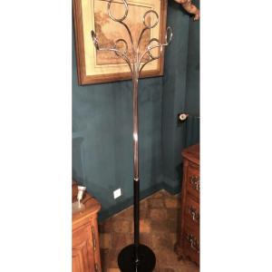 Large Coat Rack From The 1970s, Powder-coated Metal And Stainless Steel.