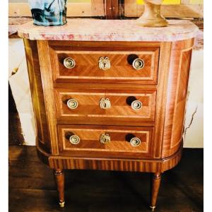 Louis XVI Style Commode With Rounded Sides, Faubourg Work