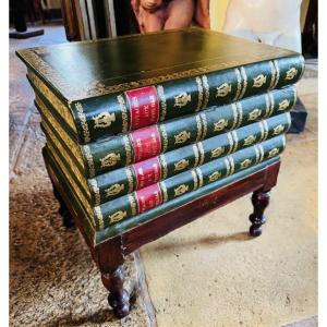 Curious Book-shaped Commode Forming A Stool,early 20th Century