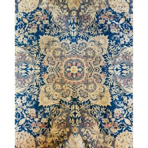 Grand tapis de table persan Kerman, début du XXe siècle