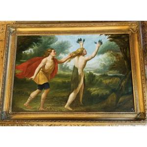 Apollo And Daphne, A Large Oil-on-canvas Painting From The Late 17th Century Based On The Metamorphoses By