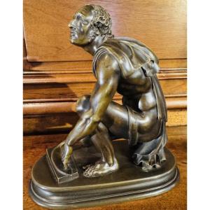The Knife Grinder (l'arrotino) - The Scythian Who Skinned Marsyas, An Important 11th-century Bronze From The Grand Tour