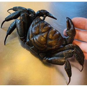 Articulated Bronze Jizai Okimono Crab - Japan, Meiji Period