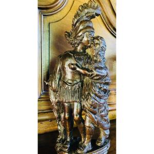 LE BAISER D'ADIEU - RARE HAUT-RELIEF EN BOIS SCULPTÉ DU XVIIIE SIÈCLE