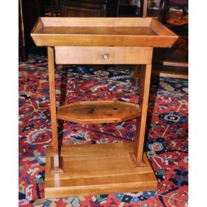 Cabaret-style Side Table, Also Known As A Trough Table, Vintage, Restored In Cherry Wood
