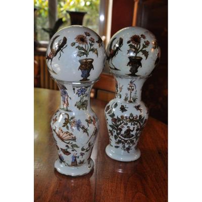 Pair Of Wigs Holders Decor Arte Povera 1st Half Of The Nineteenth Century