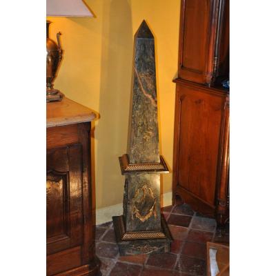 Imposing Obelisk In Green Marble