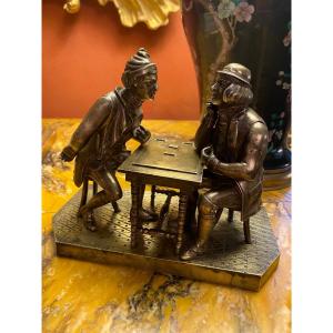 The Card Players, Bronze From The XIX Eme Century