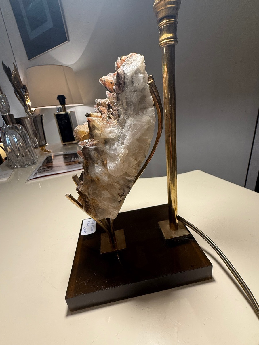 Lampe Améthyste Rose Par Willy Daro-photo-2