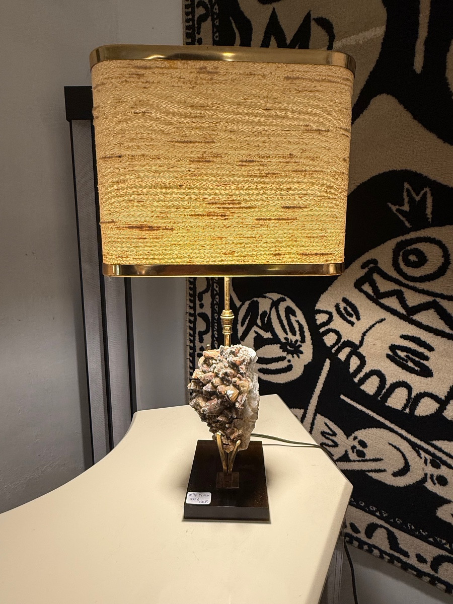 Lampe Améthyste Rose Par Willy Daro