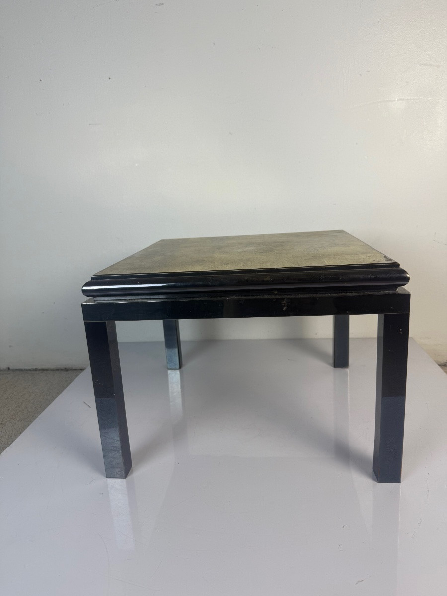 Tables d'Appoint En Verre églomisé Par Guy Lefevre Pour Maison Jansen, Paris, France, 1970s-photo-3