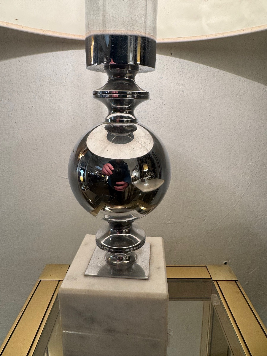 Dlg Barbier Marble Base Lamps Circa 70 -photo-3