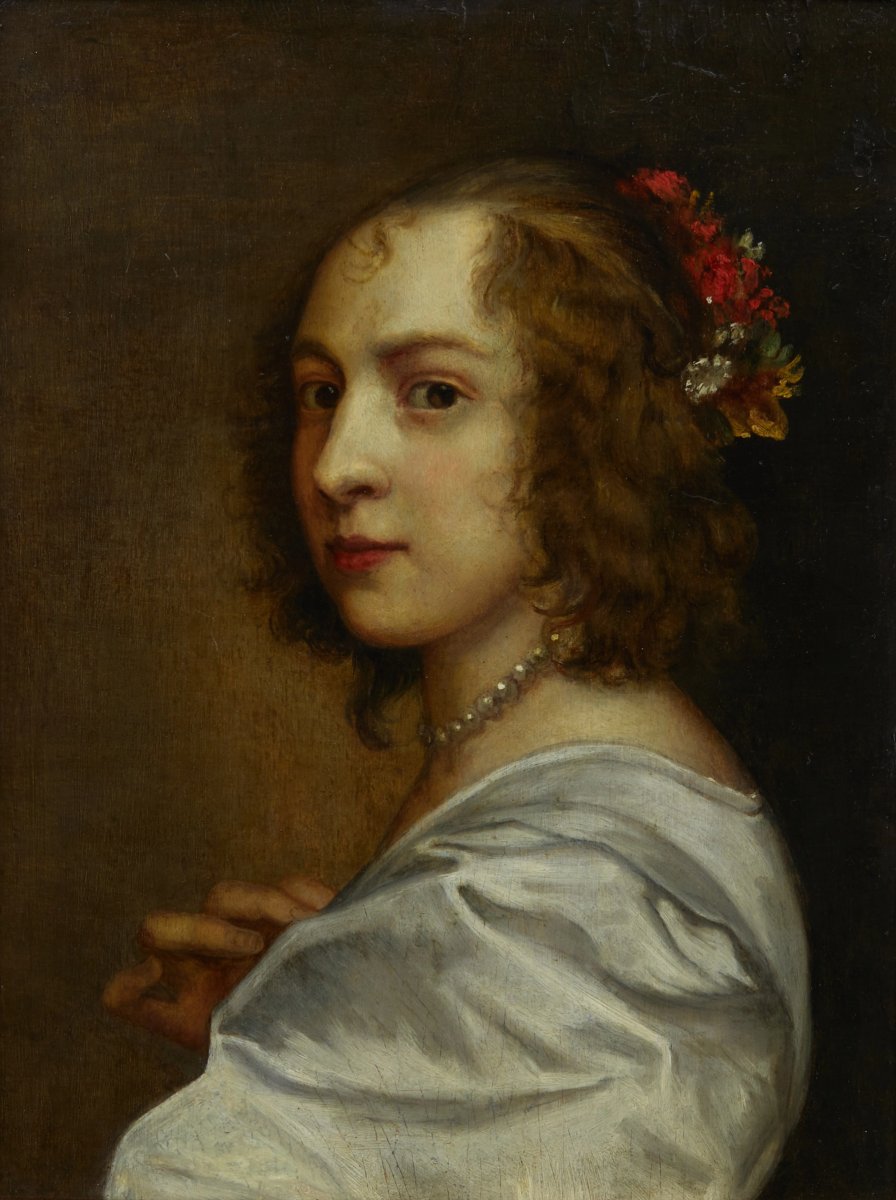 PORTRAIT DE MARGARET LEMON. ATELIER D’ANTHONY VAN DYCK. ANGLETERRE, VERS 1635-1640-photo-2