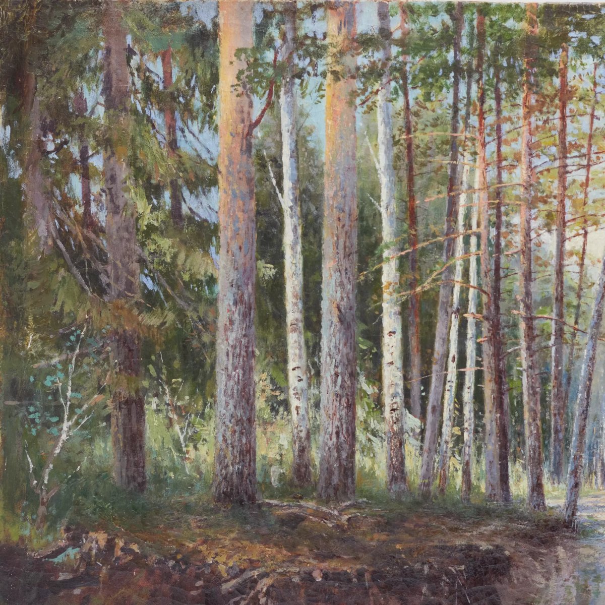 Alexandra Egorovna Makovskaya (1837–1915) Forest Road, Russia, 1889-photo-2
