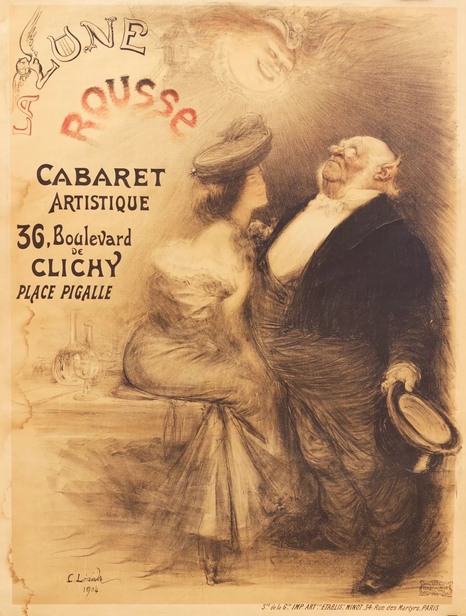 Poster For The Cabaret “la Lune Rousse.” Charles Léandre (1862–1934) France, Paris, 1904 -photo-3