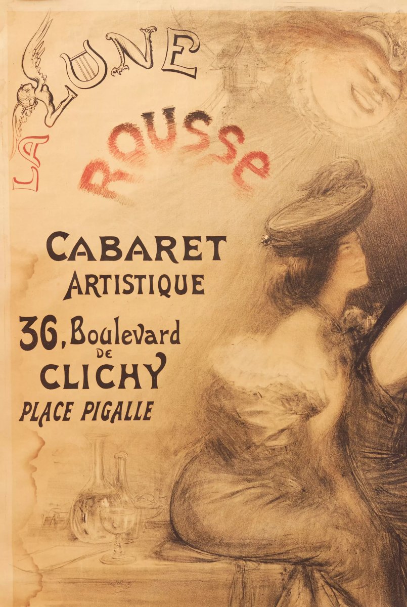 Poster For The Cabaret “la Lune Rousse.” Charles Léandre (1862–1934) France, Paris, 1904 -photo-2