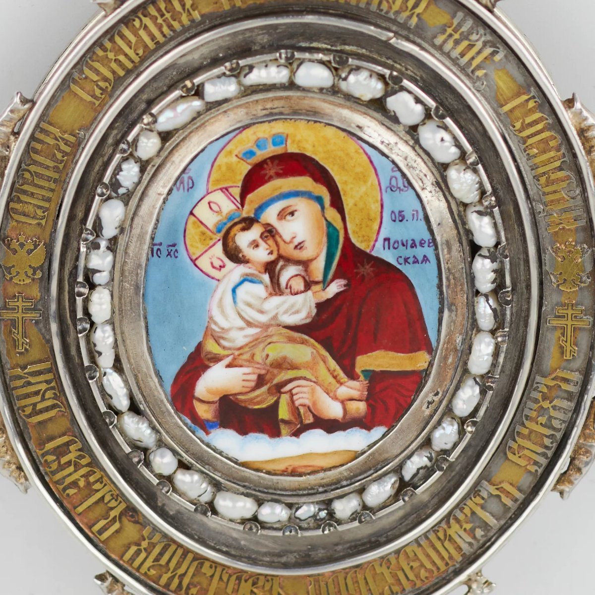 Archbishop’s Panagia Depicting The Virgin And Child, Russian Empire, Saint Petersburg-photo-2