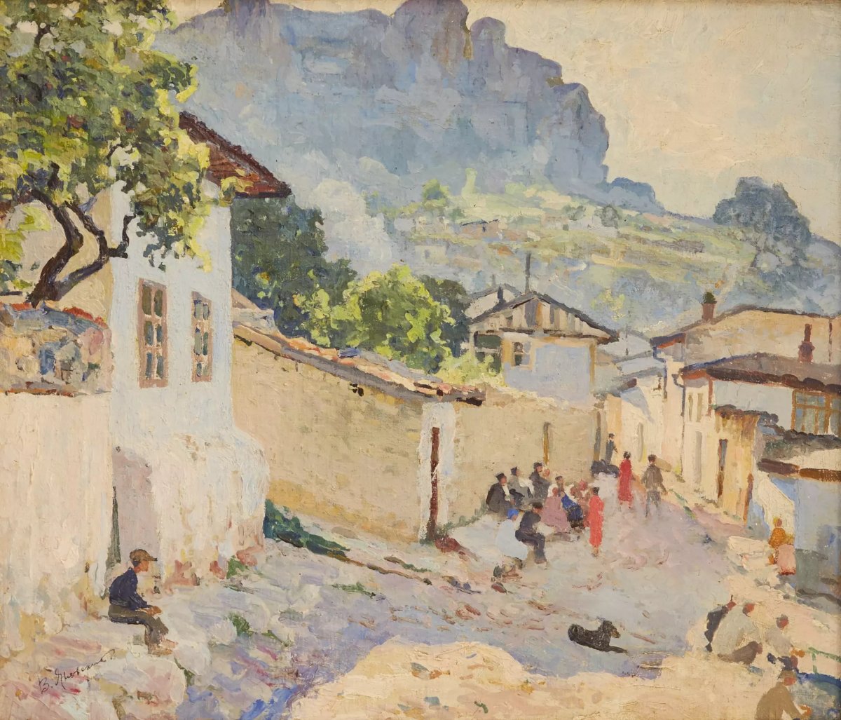 Vladimir Konstantinovich Yanovsky (1876–1966). Crimea Landscape, Russia, Early 20th Century-photo-1