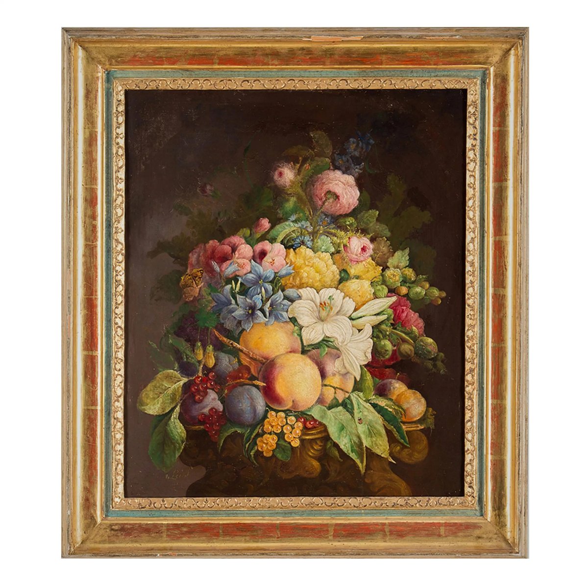 NATURE MORTE AU BOUQUET DE FLEURS. ROSE J. LEIGH (1844-1920). IRLANDE