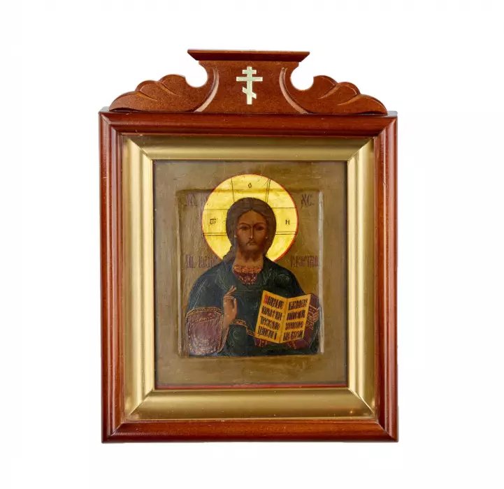 Icon Of Christ The Pantocrator. Russia, Mstiora, Second Half Of The 19th Century