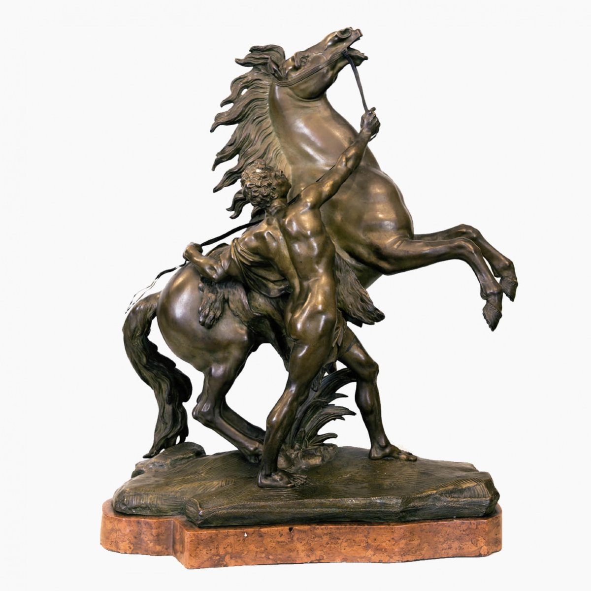 PAIRE DE SCULPTURES « LES CHEVAUX DE MARLY », D’APRÈS GUILLAUME COUSTOU L’AÎNÉ (1677–1746) -photo-2