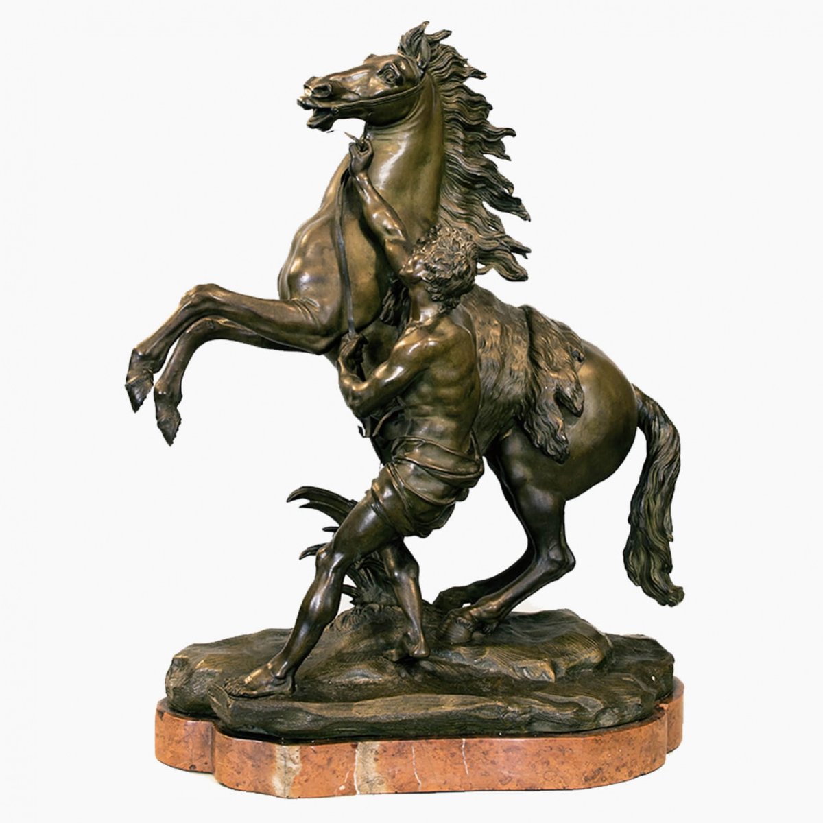 PAIRE DE SCULPTURES « LES CHEVAUX DE MARLY », D’APRÈS GUILLAUME COUSTOU L’AÎNÉ (1677–1746) -photo-3