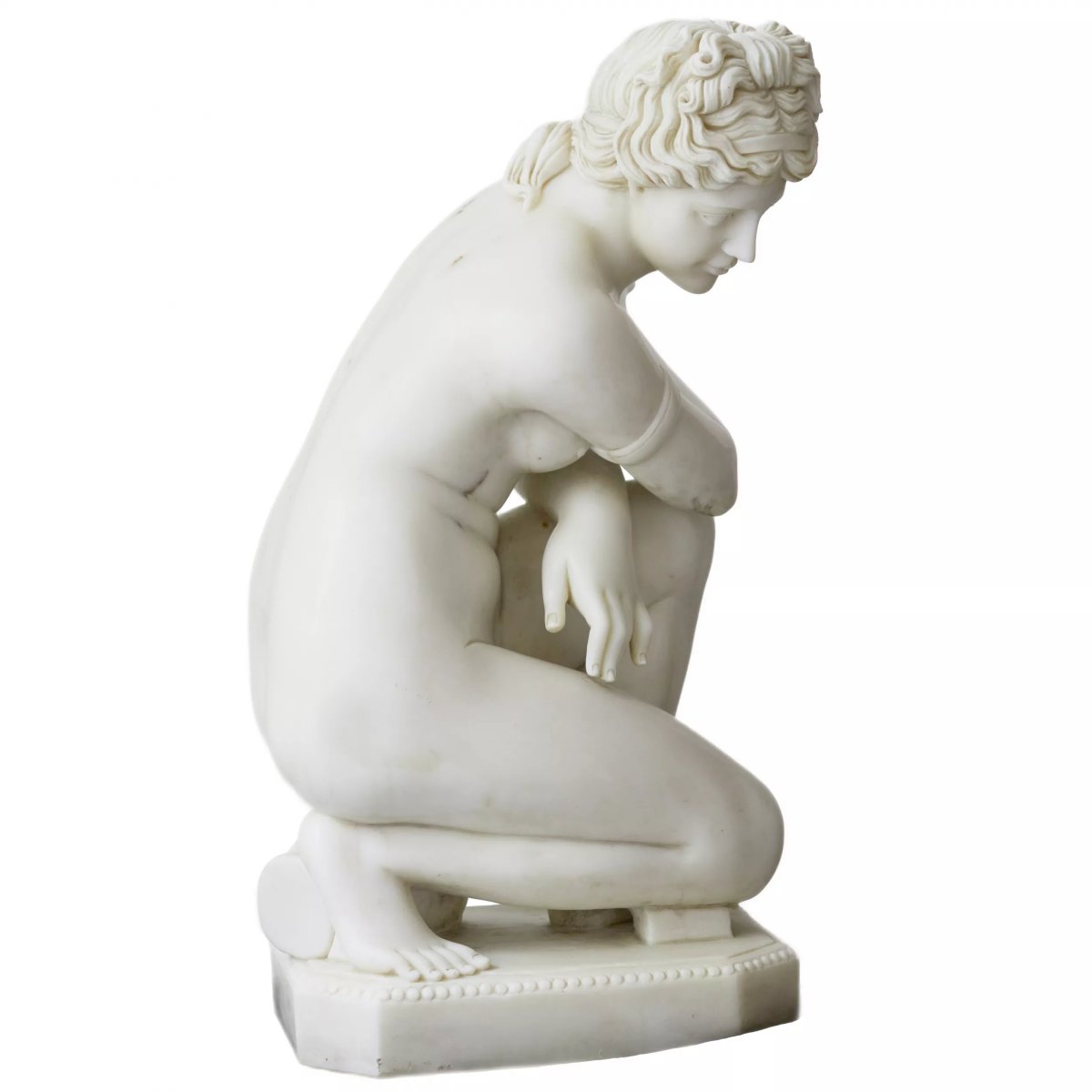 Marble Sculpture “venus At The Bath,” Europe, 19th–early 20th Century