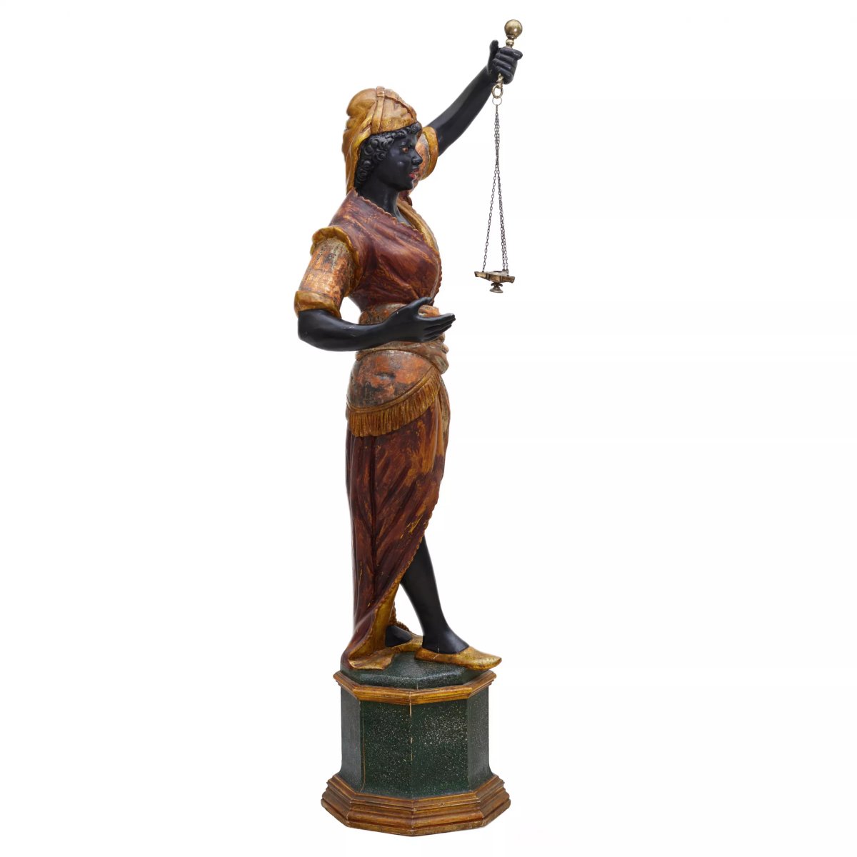 PAIRE DE SCULPTURES « MAURES PORTIERS » FRANCE, XIXe SIÈCLE-photo-1