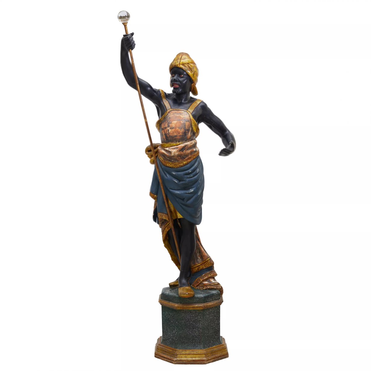 PAIRE DE SCULPTURES « MAURES PORTIERS » FRANCE, XIXe SIÈCLE-photo-4