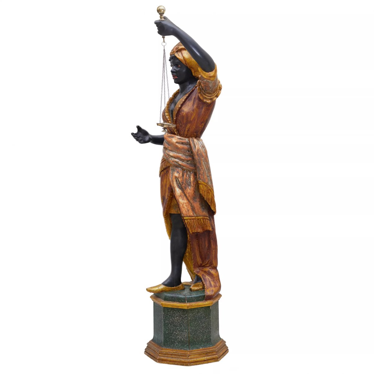 PAIRE DE SCULPTURES « MAURES PORTIERS » FRANCE, XIXe SIÈCLE-photo-5