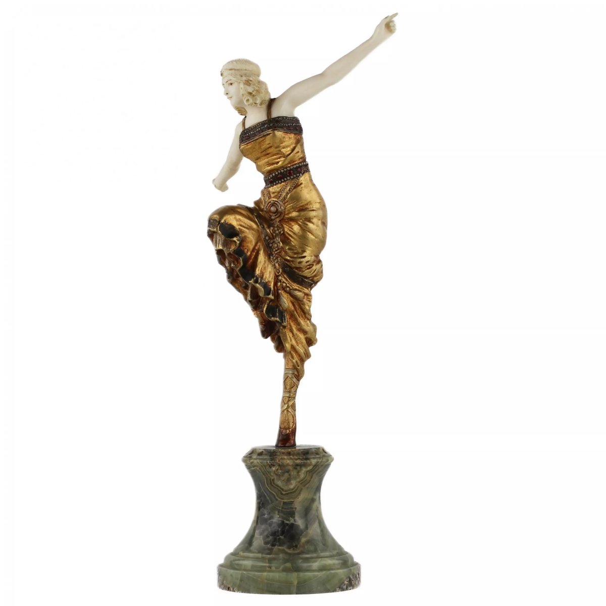 Bronze Sculpture “russian Dancer.” Paul Philippe. France, Circa 1920-photo-3