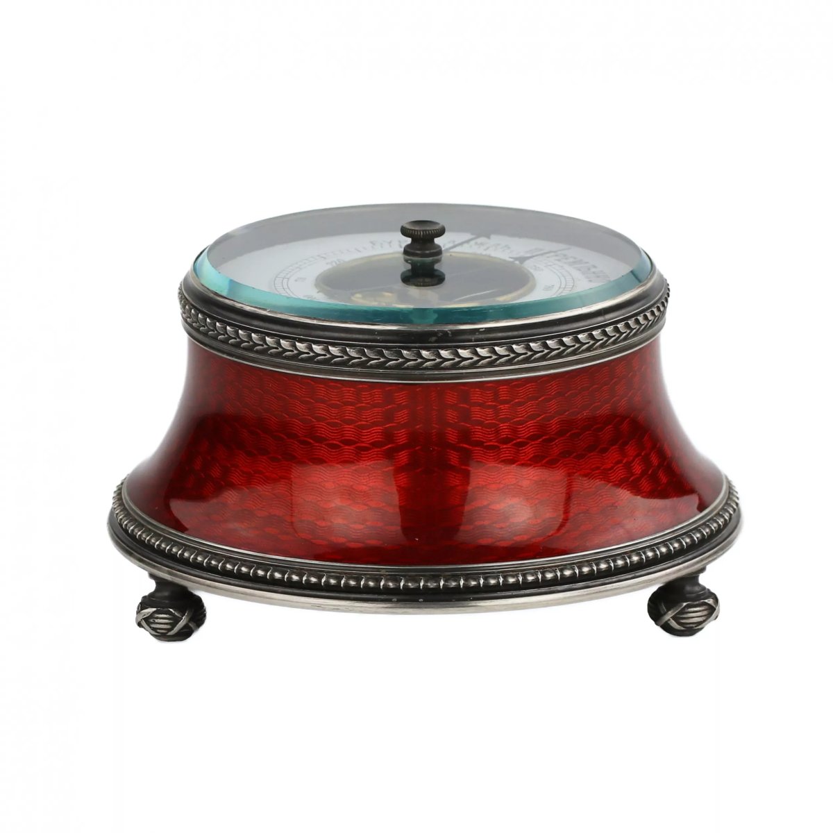BAROMÈTRE DE TABLE PAR LA MAISON CARL FABERGÉ, MAÎTRE VICTOR AARNE. SAINT-PÉTERSBOURG.-photo-2