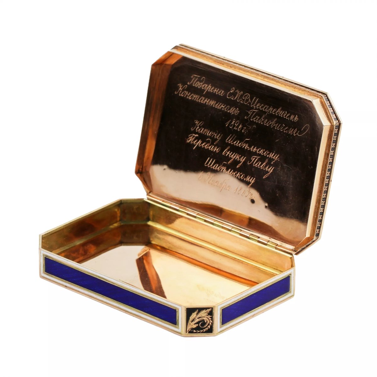 TABATIÈRE EN OR ET ÉMAIL. HANAU, 1810–1815 ALLEMAGNE, DÉBUT DU XIXe SIÈCLE-photo-1