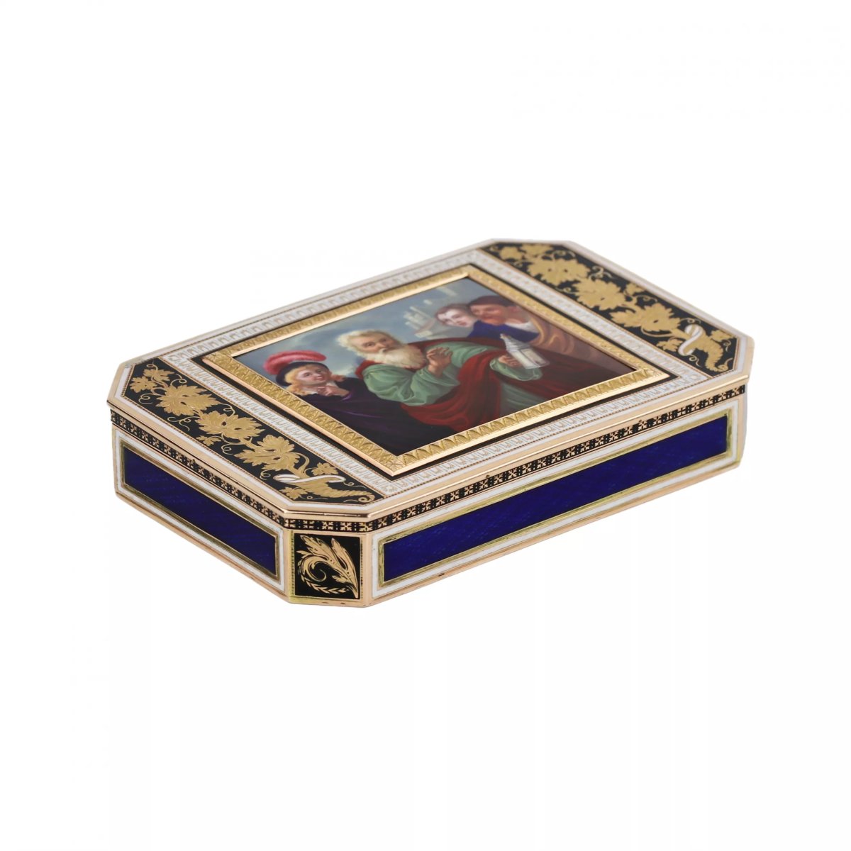 TABATIÈRE EN OR ET ÉMAIL. HANAU, 1810–1815 ALLEMAGNE, DÉBUT DU XIXe SIÈCLE
