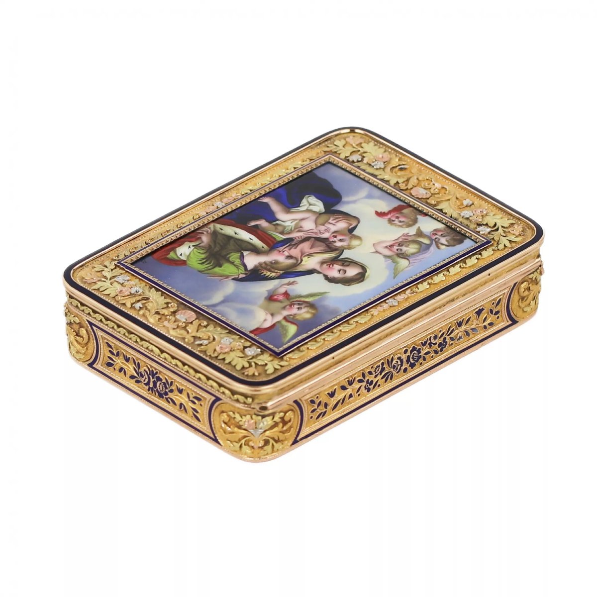 TABATIÈRE EN OR AVEC MINIATURE “SAINTE ANNE TRINITAIRE”. ATTRIBUÉE À JOHANN DANIEL BERNEAUD -photo-2