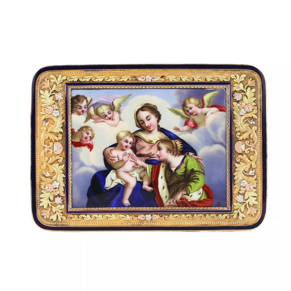 TABATIÈRE EN OR AVEC MINIATURE “SAINTE ANNE TRINITAIRE”. ATTRIBUÉE À JOHANN DANIEL BERNEAUD -photo-2