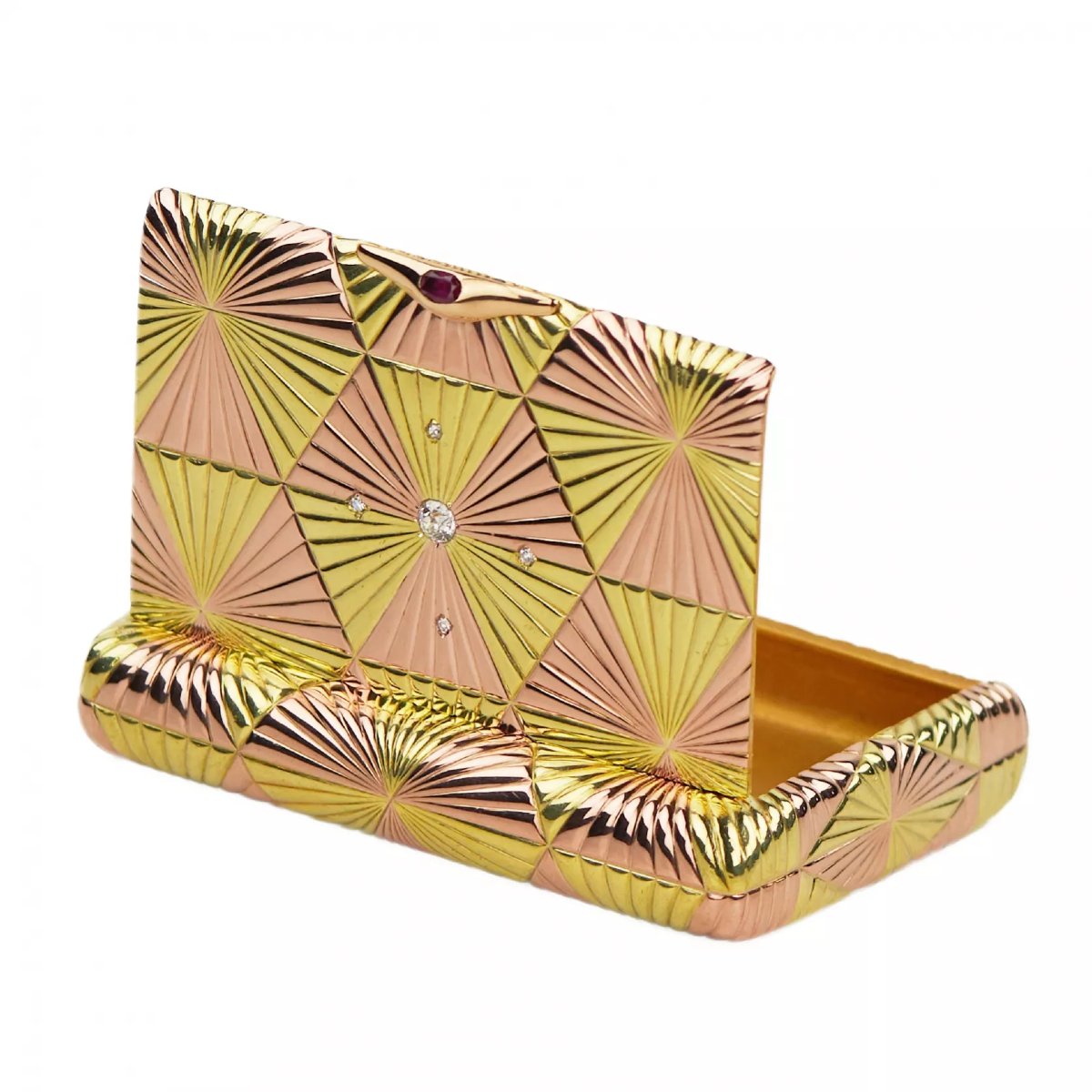 Gold Cigarette Case, Gabriel Nukkanen, Fabergé, Saint Petersburg.-photo-2