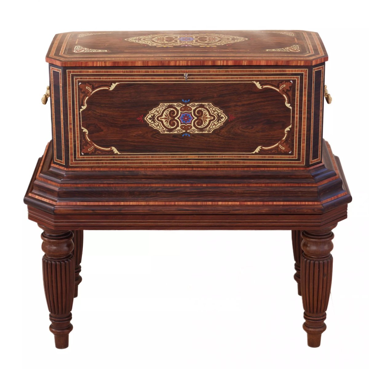 Large Swiss Orchestral Music Box On A Pedestal, Second Half Of The 19th Century-photo-3