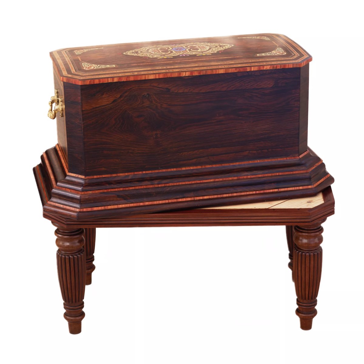Large Swiss Orchestral Music Box On A Pedestal, Second Half Of The 19th Century-photo-4