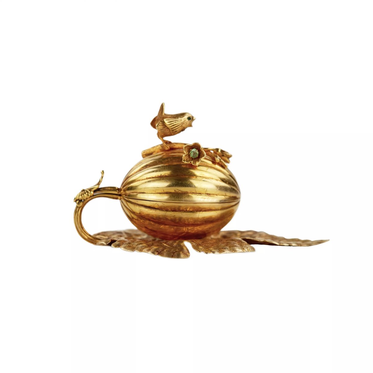 COFFRET MINIATURE EN OR EN FORME DE RÉCIPIENT D’ÉTROG. MAISON F. LORIE RUSSIE, MOSCOU.-photo-4