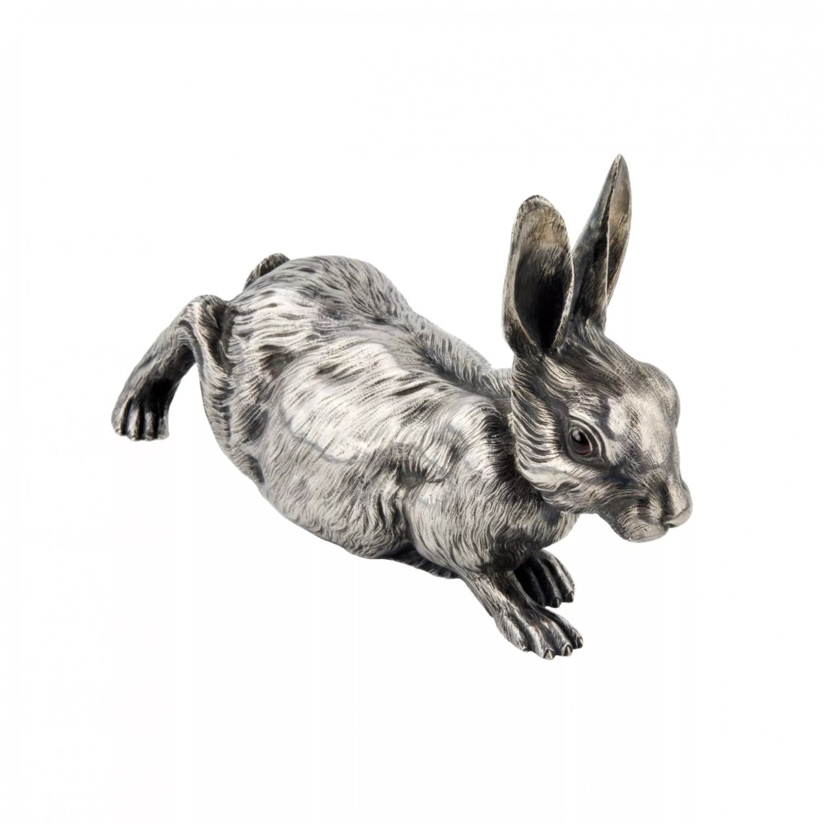 Silver Table Bell In The Shape Of A Hare, By Viktor Aarne For The Fabergé House, Russia.-photo-2