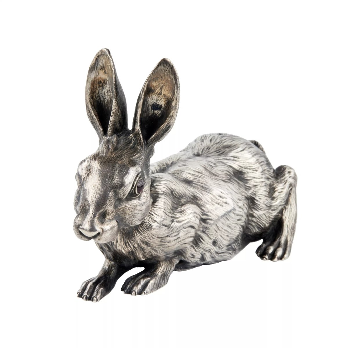 Silver Table Bell In The Shape Of A Hare, By Viktor Aarne For The Fabergé House, Russia.-photo-3