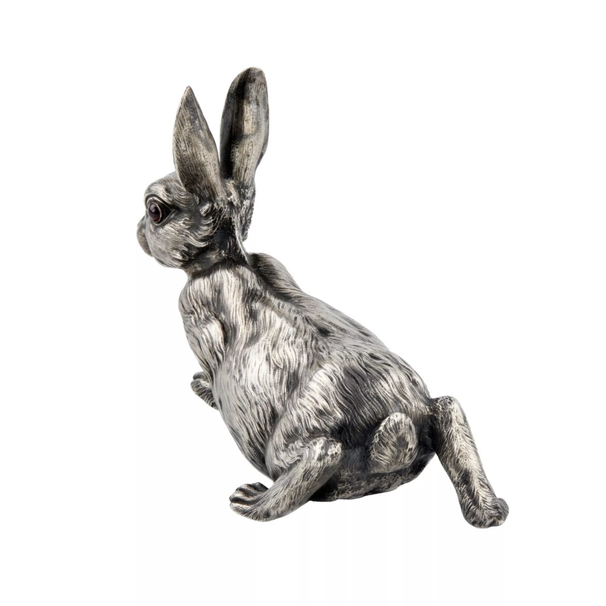 Silver Table Bell In The Shape Of A Hare, By Viktor Aarne For The Fabergé House, Russia.-photo-1